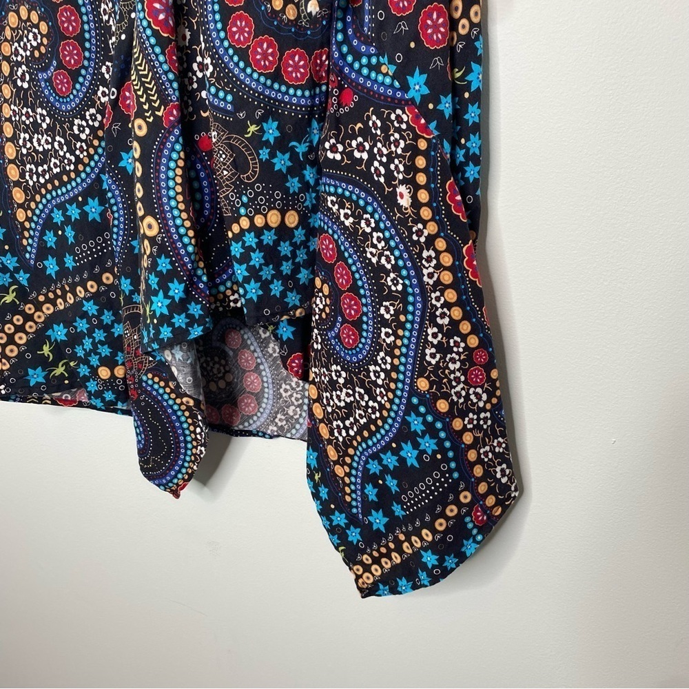 Context Exclusively at Lord & Taylor Floral Paisley Faux Wrap Linen Blend Skirt - Picture 4 of 16